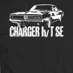 1969 Charger Rt Se Three Quarter View With Model Year Dark Color T Shi