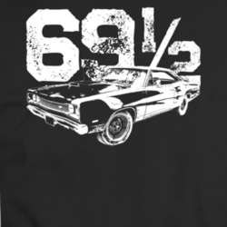 1969 1/2 Super Bee A12 Three Quarter View With Year Dark Color T Shirt
