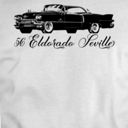1956 Eldorado Seville Side View With Model Year Light Color T Shirt