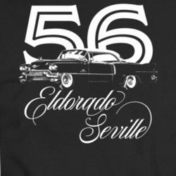 1956 Eldorado Seville Side View With Year And Model Script Dark Color 