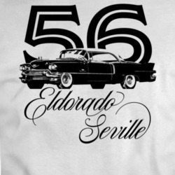 1956 Eldorado Seville Side View With Year And Model Script Light Color