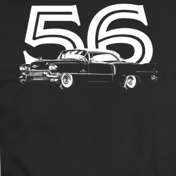 1956 Eldorado Seville Side View With Year Dark Color T Shirt