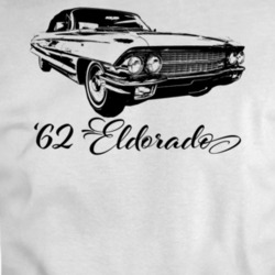 1962 Eldorado Three Quarter View With Model Year Light Color T Shirt