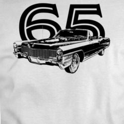 1965 Eldorado Three Quarter View With Year Light Color T Shirt