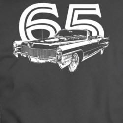 1965 Eldorado Three Quarter View With Year Dark Color T Shirt