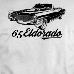 1965 Eldorado Three Quarter View With Model Year Light Color T Shirt