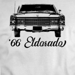 1966 Eldorado Grill View With Model Year Light Color T Shirt