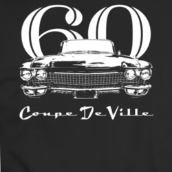 1960 Cadillac Coupe De Ville Grill View With Year And Model Dark Color
