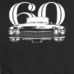 1960 Cadillac Coupe De Ville Grill View With Year Dark Color T Shirt