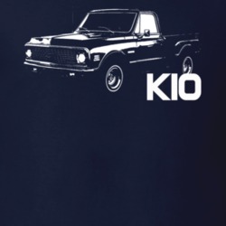 1972 K10 Stepside Three Quarter View With Model Name Navy Blue T Shirt