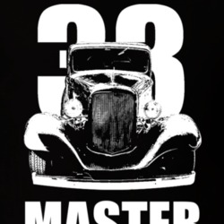 1933 Chevy Master White Grill View With Year And Model T Shirt