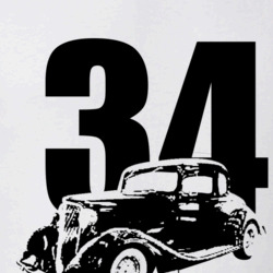 1934 Chevy Master 3 Point View Black With Year T Shirt