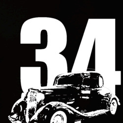 1934 Chevy Master 3 Point View White With Year And Model T Shirt