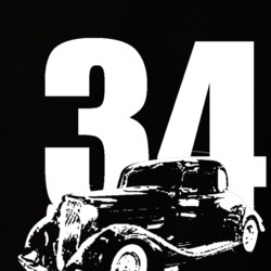 1934 Chevy Master 3 Point View White With Year T Shirt