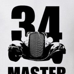 1934 Chevy Master Grill View Black With Year And Model T Shirt