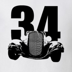 1934 Chevy Master Grill View Black With Model T Shirt