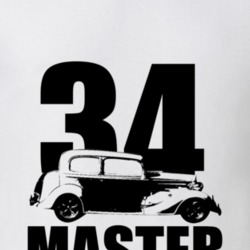 1934 Chevy Master Side View Black With Year And Model T Shirt