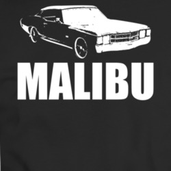 1971 Chevy Malibu 3 Point View White With Model T Shirt