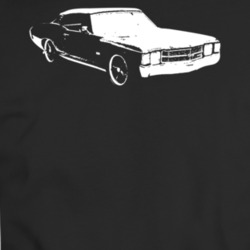 1971 Chevy Malibu 3 Point View White T Shirt