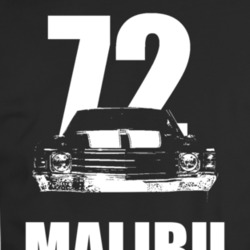1972 Chevy Malibu Gill View White With Year And Model T Shirt