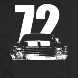 1972 Chevy Malibu Gill View White With Year T Shirt