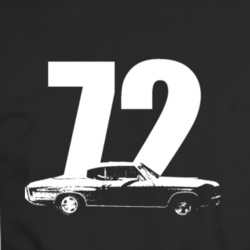 1972 Chevy Malibu Side View White With Year T Shirt