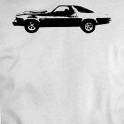 1973 Chevy Malibu Side View Black T Shirt