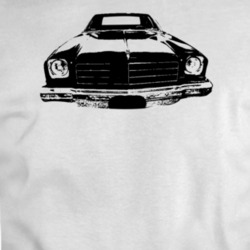 1973 Chevy Malibu Grill View Black T Shirt
