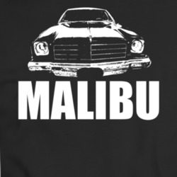 1973 Chevy Malibu Grill View White With Model T Shirt