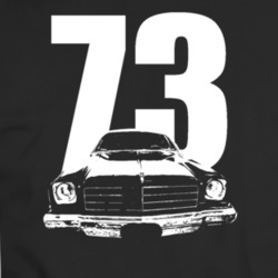 1973 Chevy Malibu Grill View White With Yeart T Shirt