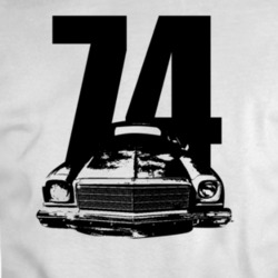 1974 Chevy Malibu Grill View Black With Model T Shirt