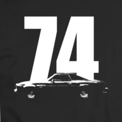C1974 Chevy Malibu Side View White With Year T Shirt