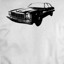 1975 Chevy Malibu 3 Point View Black T Shirt