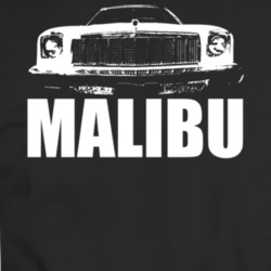 1975 Chevy Malibu Grill View White With Model T Shirt