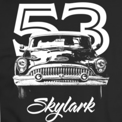 1953 Skylark Grill View With Year And Model Dark Color T Shirt