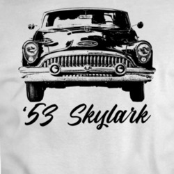 1953 Skylark Grill View With Model Year Light Color T Shirt