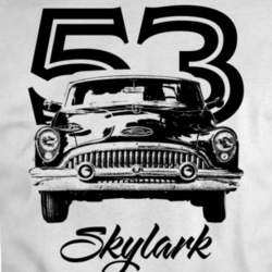 1953 Skylark Grill View With Year And Model Light Color T Shirt