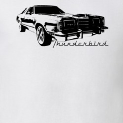 1979 Thunderbird Three Quarter Angle View With Model White T Shirt