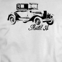 1930 Model A Three Quarter Angle View White T Shirt