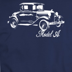 1930 Model A Three Quarter Angle View With Model Name Navy T Shirt