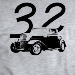 1932 Model A Three Quarter Angle View With Year Sport Grey T Shirt