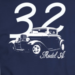 1932 Model A Three Quarter Angle View With Year And Model Name Navy T 