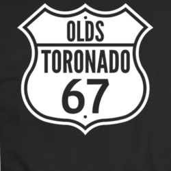 Highway Route Sign 1967 Toronado Dark Color T Shirt