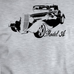 1933 Model A Three Quarter Angle View With Model Name Sport Grey T Shi