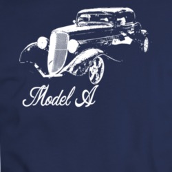 1933 Model A Three Quarter Angle View With Model Name Navy T Shirt