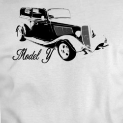 1933 Model Y Three Quarter Angle View With Model Name White T Shirt