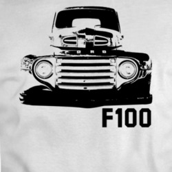 1949 F100 Grill View With Model Name White T Shirt