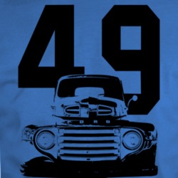 1949 F100 Grill View With Year Royal Blue T Shirt