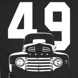 1949 F100 Grill View With Year Black T Shirt