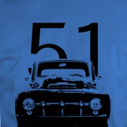 1951 F100 Grill View With Year Royal Blue T Shirt